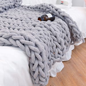 chunky knitted blanket